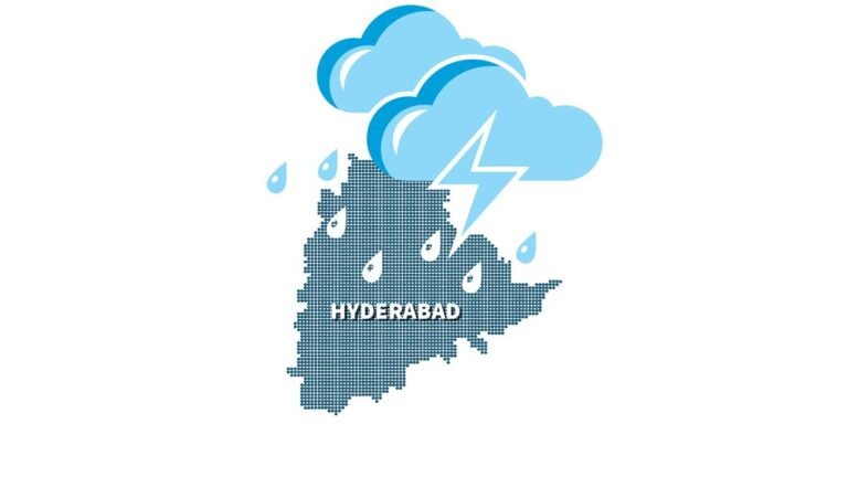 Rain lashed parts of Hyderabad on Friday evening