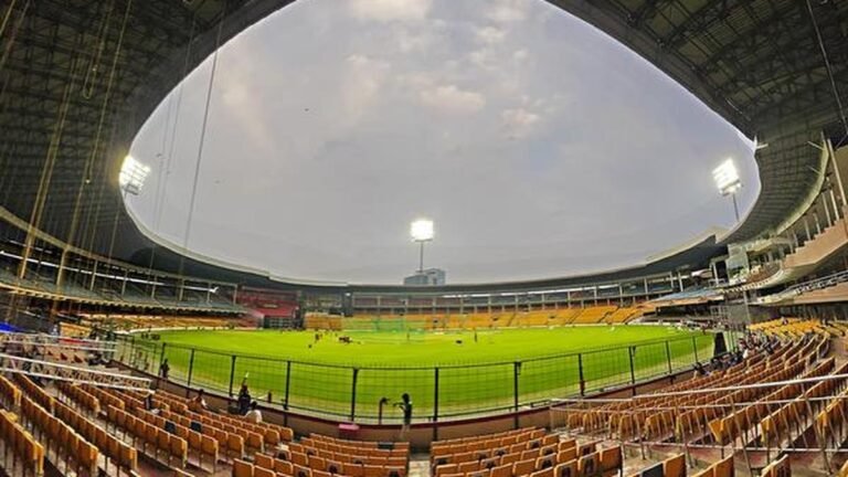 The General Secretary inspects the security arrangements before the IPL match
