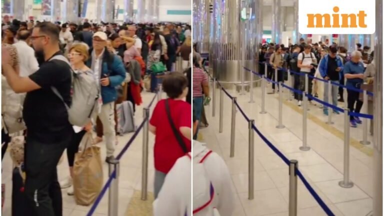 Viral video from Dubai airport shows massive queues at arrivals despite war fears, flight disruptions | Today’s news