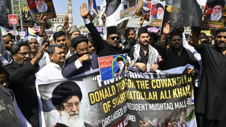 Protesters unite in Hyderabad to condemn the killing of Ali Khamenei