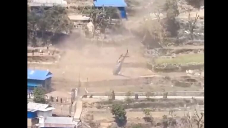 Video of helicopter crash in Nepal: Moments before landing, helicopter tilts tail, goes out of control | Today’s news