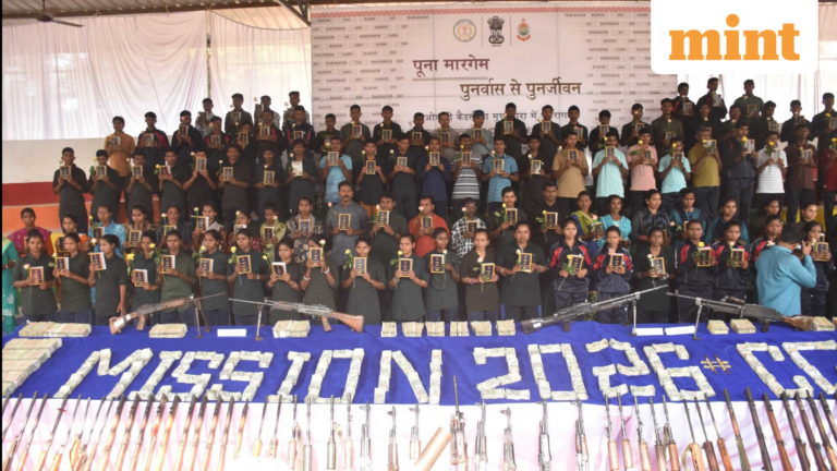 108 Maoists surrender in Chhattisgarh’s Bastar; ₹ 3.61 crore cash, gold back | Today’s news