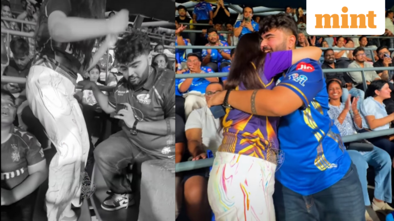 A proposal goes awry when one drops the ring during an IPL match; internet calls him a ‘true fan of Rohit Sharma’ | Today’s news