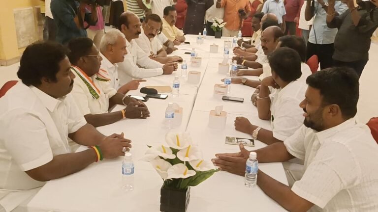 Congress, DMK seat-sharing talks begin in Puducherry
