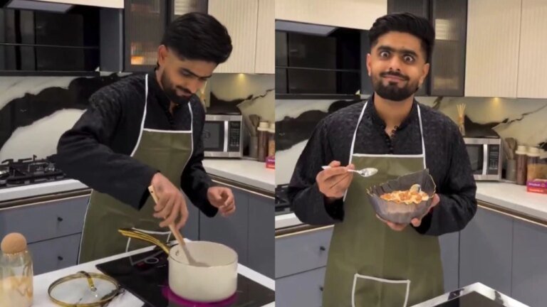 Watch: Babar Azam shows off cooking skills on Eid amid injury controversies