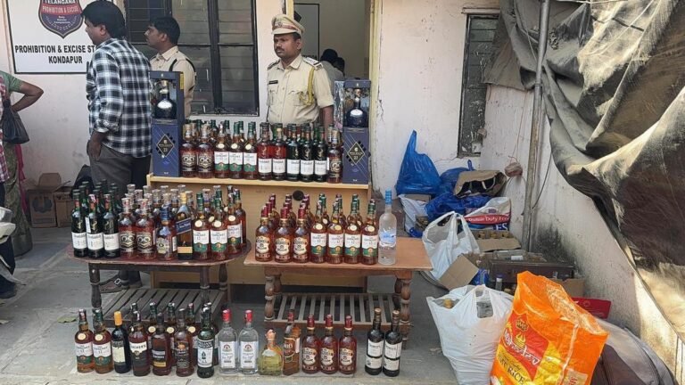 Excise teams will seize ganja and liquor from several outlets across Hyderabad
