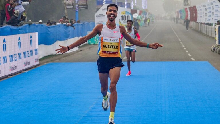 Gulveer Singh broke the national record in the New York Half Marathon with bronze