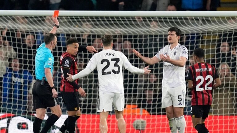 Maguire red card during Manchester United vs Bournemouth match: This is football today
