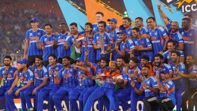 In photos: Inside India’s T20 World Cup victory celebrations at the Narendra Modi Stadium