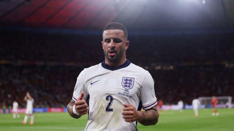 England right-back Kyle Walker is 4 games short of 100 international caps