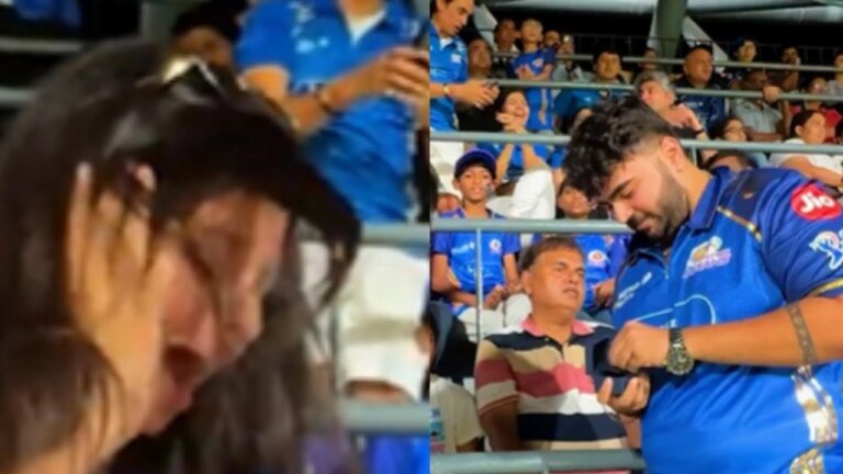 IPL: MI supporter proposes to KKR fan at Wankhede, loses ring in stands
