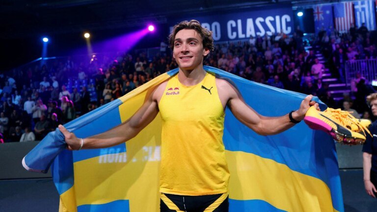Duplantis broke the pole vault world record for the fifteenth time at the Uppsala World Athletics