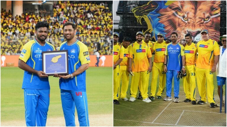 IPL 2026: MS Dhoni steals spotlight at CSK reunion, honors Sanju Samson, Shivam Dube