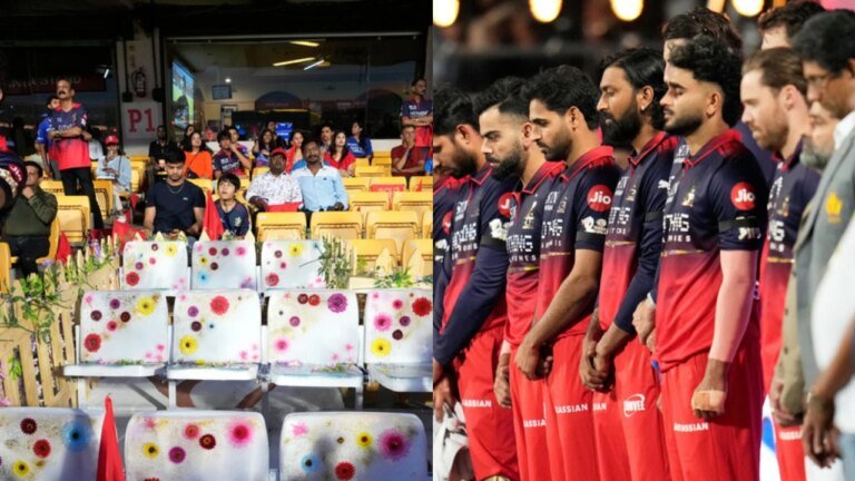 RCB pays tribute to the stampede victims with a minute’s silence before the start of IPL 2026