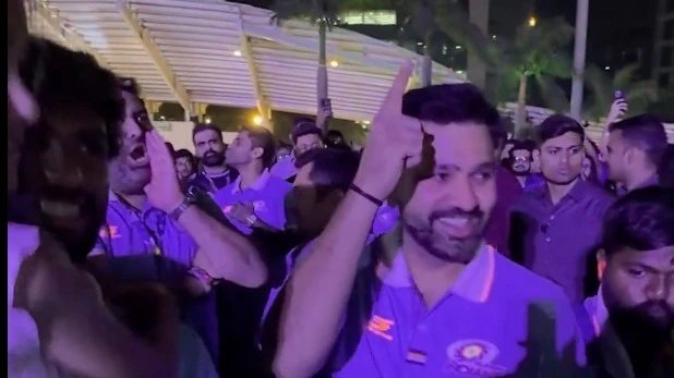 Watch: Rohit Sharma breathes Divine, enjoys MI fan fest with daughter Samaira