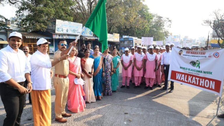 The Walkathon was held in Vellore on the occasion of World Glaucoma Awareness Week