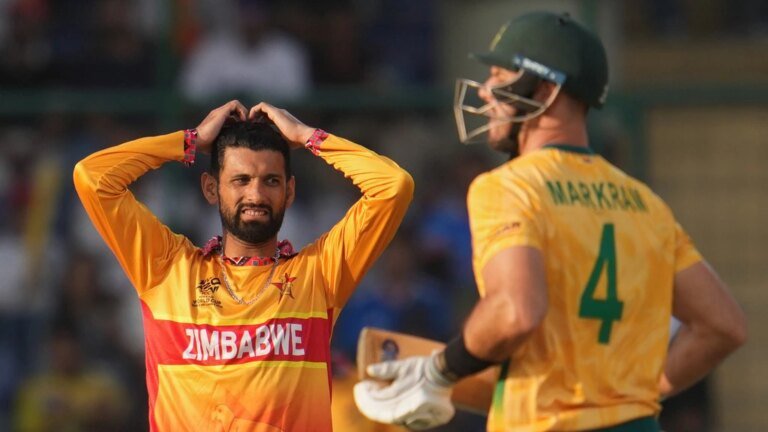 Sikandar Raza rolls heroically in vain as a furious South Africa storm into the halves unbeaten