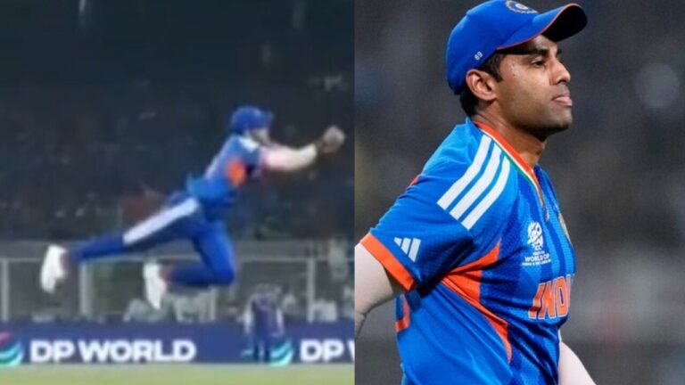 Suryakumar Yadav turns Superman, takes a flying catch to dismiss Roston Chase