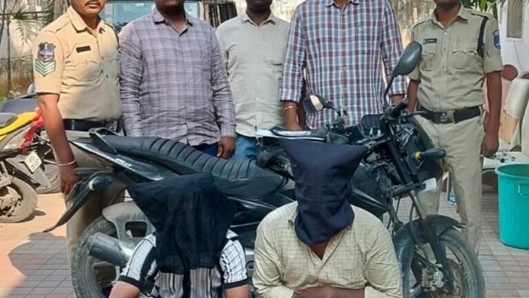 Two arrested for burglary in Miyapur; cash, impounded bike