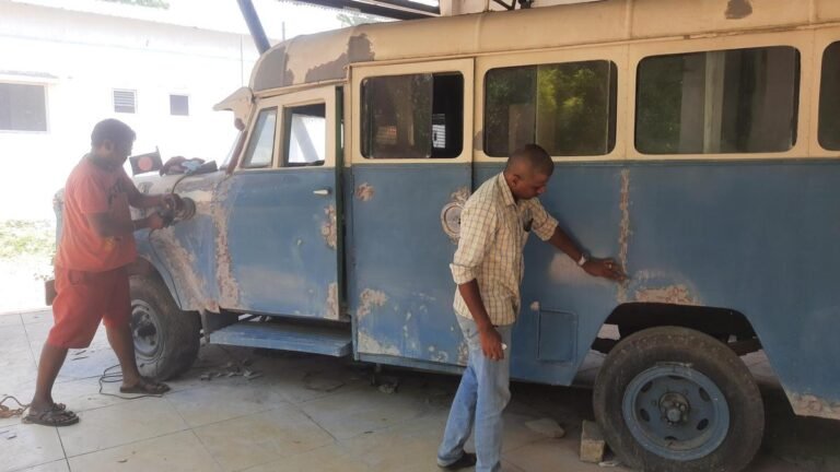 Periyar’s Fargo van is undergoing a makeover in Tiruchi