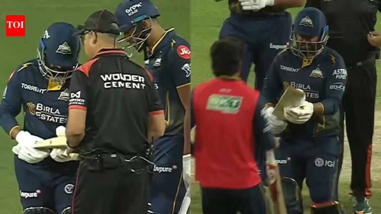 IPL mid-game drama: Rahul Tewatia forced to change bat during PBKS vs GT – Watch | Cricket News – The Tech Word News