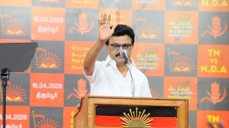 TN Assembly Elections: Flames of DMK’s black flag protest burnt BJP’s saffron flag, says Stalin