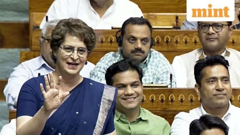 Priyanka Gandhi sees Amit Shah ‘laughing’ during women quota speech, says ‘Chanakya aaj agar zinda hote…’ | Today’s news