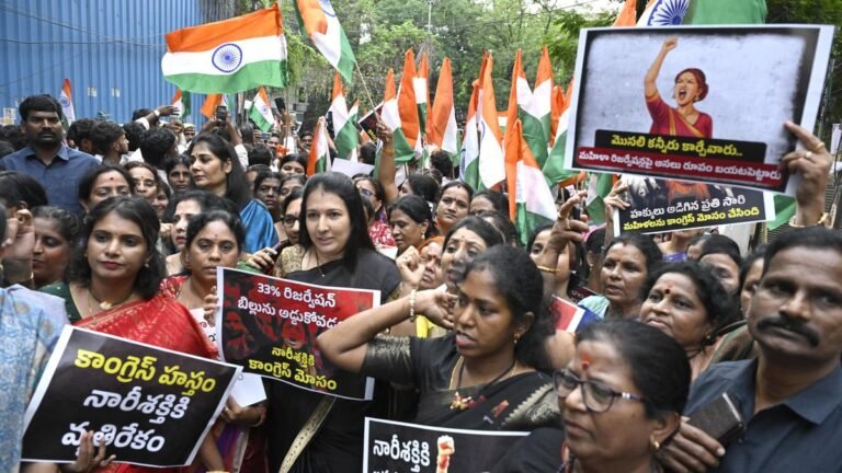 BJP women cadre accuses Congress of blocking quota bill