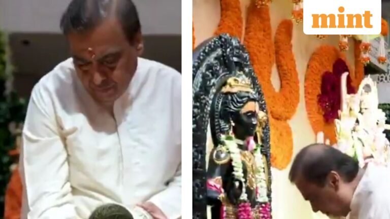 Mukesh Ambani celebrates 69th birthday with family, puja and temple visit in Mumbai | Today’s news