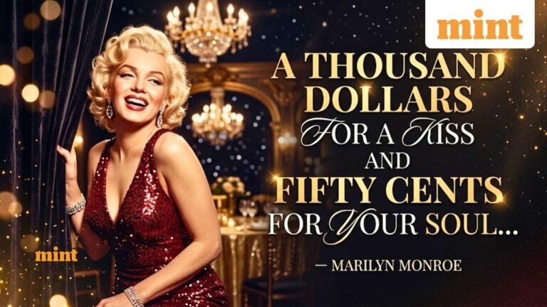 Hollywood legend Marilyn Monroe quote of the day: “$1,000 for a kiss and 50 cents for your soul…” | Today’s news