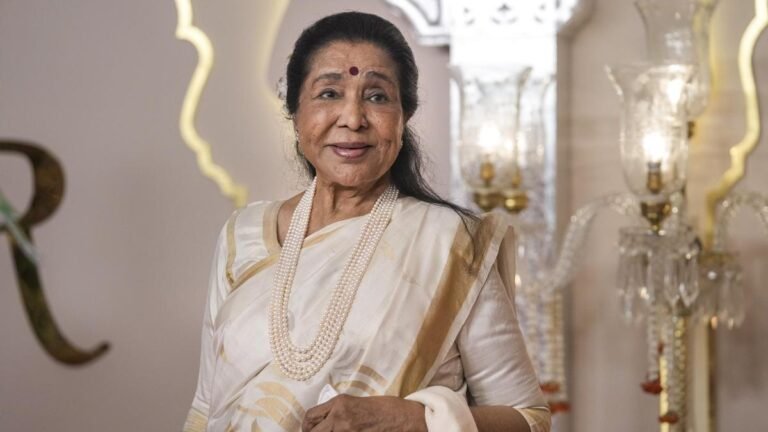 Asha Bhosle, the legendary playback singer, died at the age of 92 in Mumbai