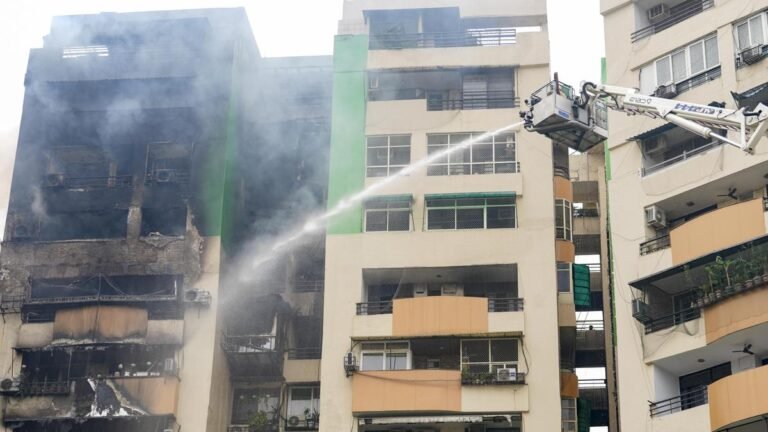 A fire breaks out in a Ghaziabad high-rise; several residents were rescued
