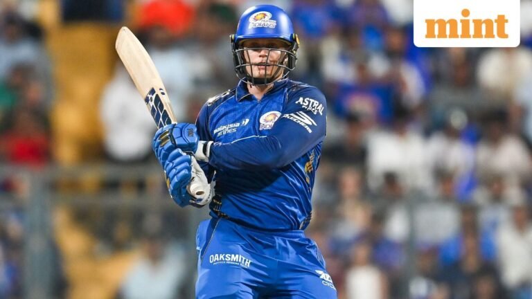 Ryan Rickelton walks past Sanath Jayasuriya en route to his first IPL hundred during MI Vs. SRH; breaking the 18-year-old record | Today’s news