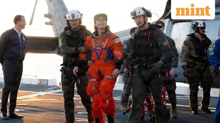 Watch: The Artemis II crew struggles to walk after returning to Earth from a historic mission to the moon | Today’s news