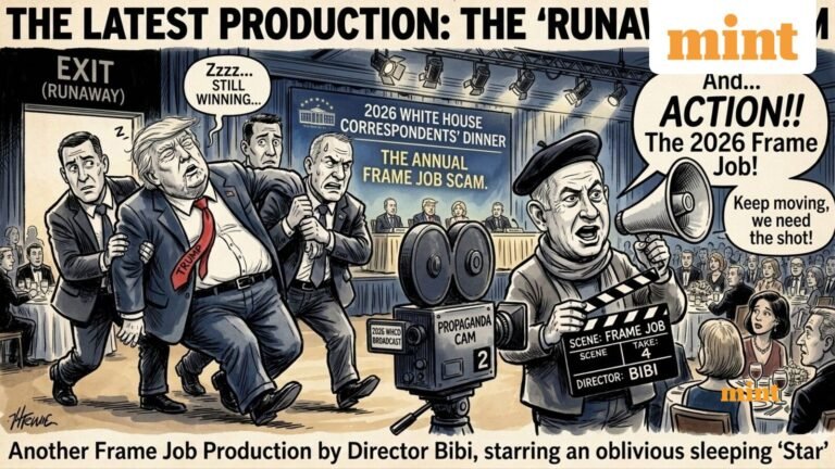 Viral video: Donald Trump falls as evacuation turns chaotic during White House shooting; social media react memes | Today’s news