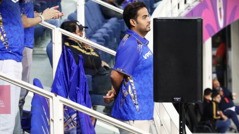 Watch: Akash Ambani walks out of Wankhede Stadium amid MI’s loss to CSK