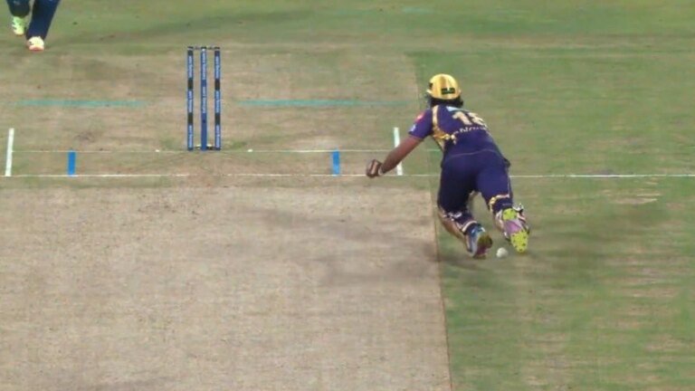 KKR left furious after Angkrish Raghuvanshi was flagged for obstruction on the pitch