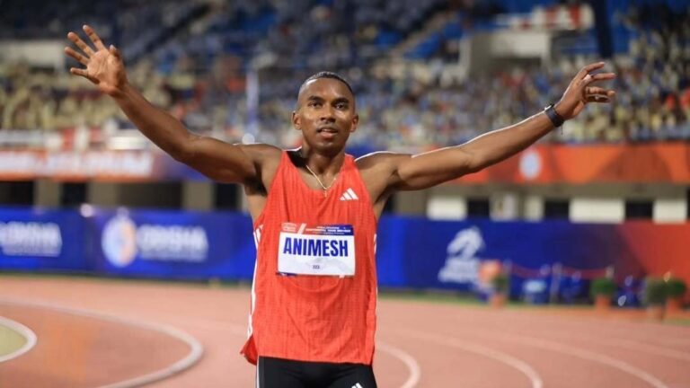 Animesh Kujur overcomes a false start, shines in the 100m-200m double