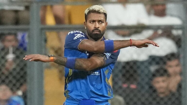 Break for Hardik Pandya? The Mumbai Indians skipper kept gasping for breath amid a dreadful run
