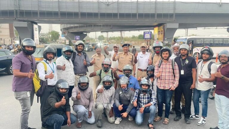 Cyberabad Traffic Police issues more than 3,200 challans to riders who don’t have a helmet