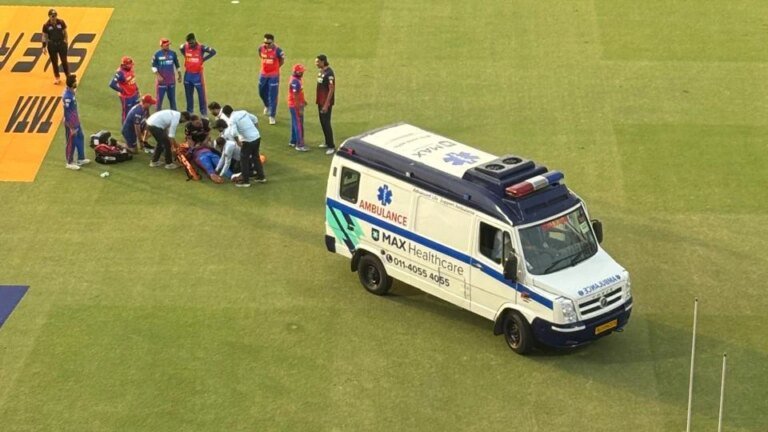 IPL, DC vs PBKS: Lungi Ngidi takes off in ambulance after nasty head injury