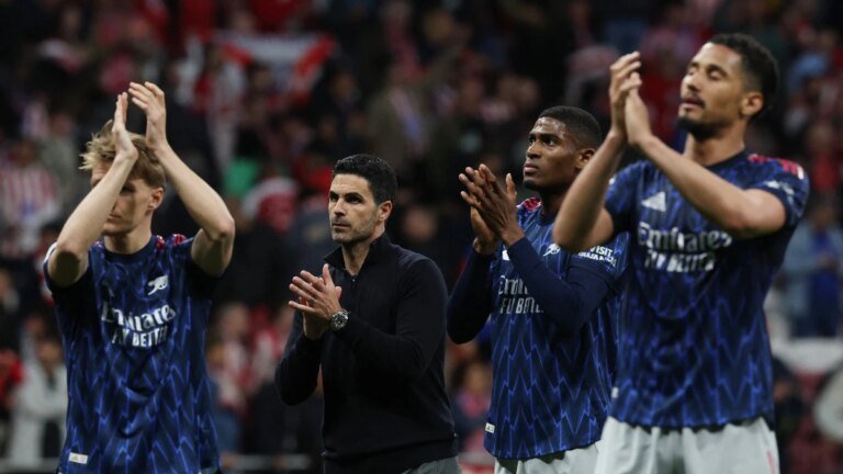 Champions League: Mikel Arteta shouts foul over VAR call as Arsenal hold Atletico