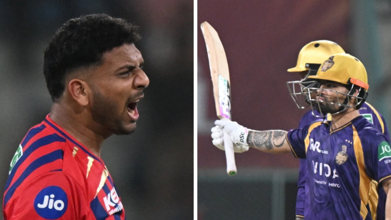 Uno reverse on Rinku Singh: Mohsin Khan gets KKR star’s bat after heroics in Lucknow