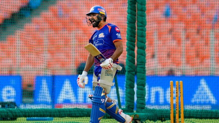 Rohit Sharma returns to MI nets but will he play against GT in Ahmedabad?