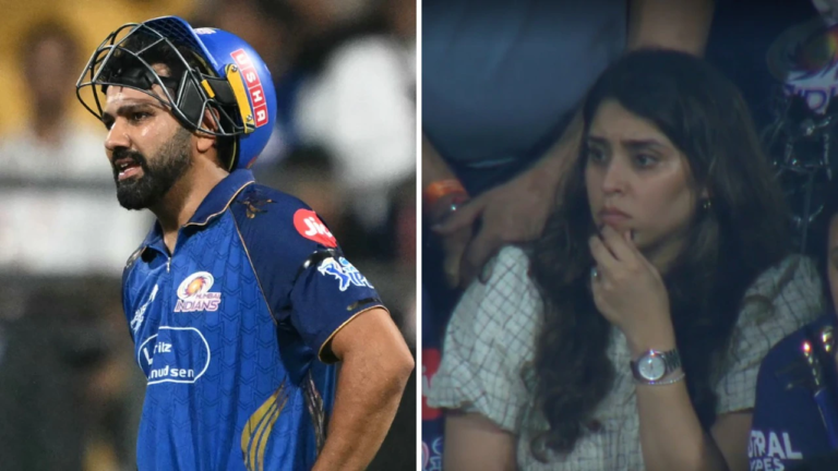 MI vs RCB: Rohit Sharma leaves injured after pulling hamstring