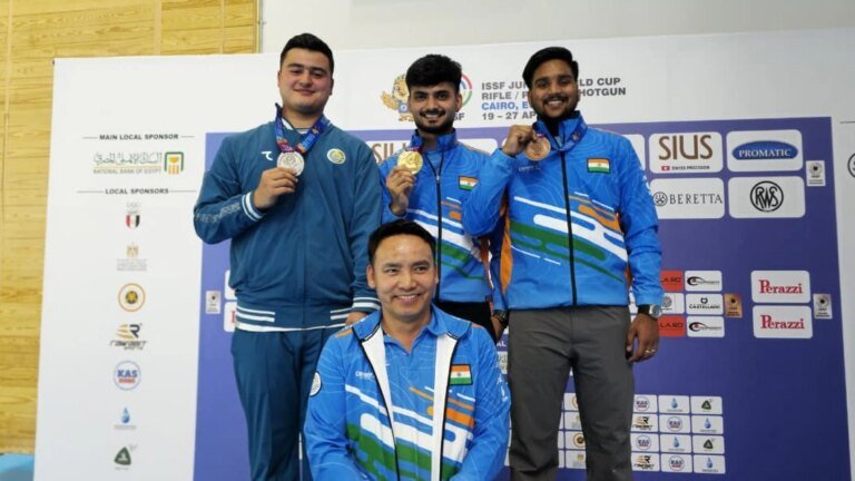 Shiva Narwal wins gold at ISSF World Junior Championships; India take three medals on the opening day