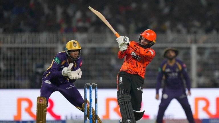 Out or not out? Abhishek Sharma is unhappy when the third umpire upheld the on-field challenge