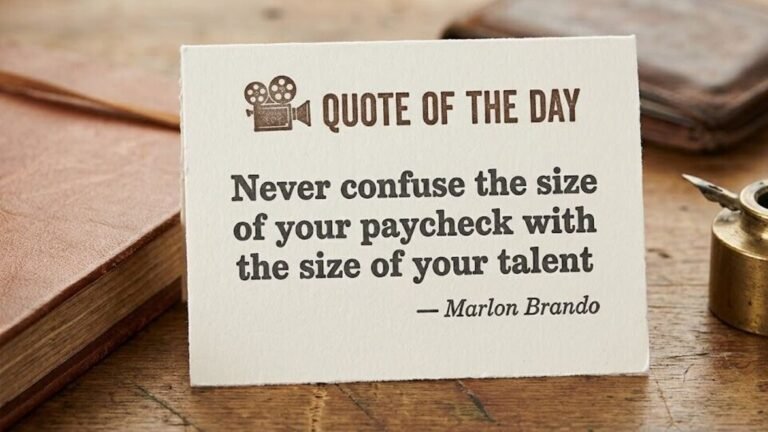 Marlon Brando Quote of the Day: ‘Never mistake the size of your paycheck for the size of your talent’ | Today’s news