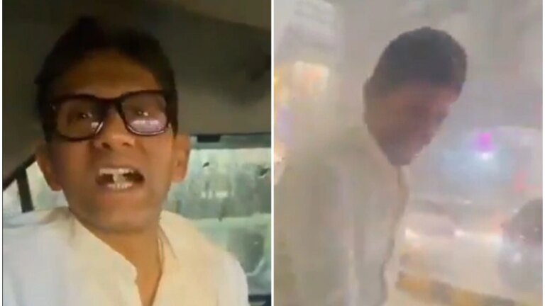 Watch: Ex-cricketer gets out of car to enjoy Bengaluru hail, taste hail