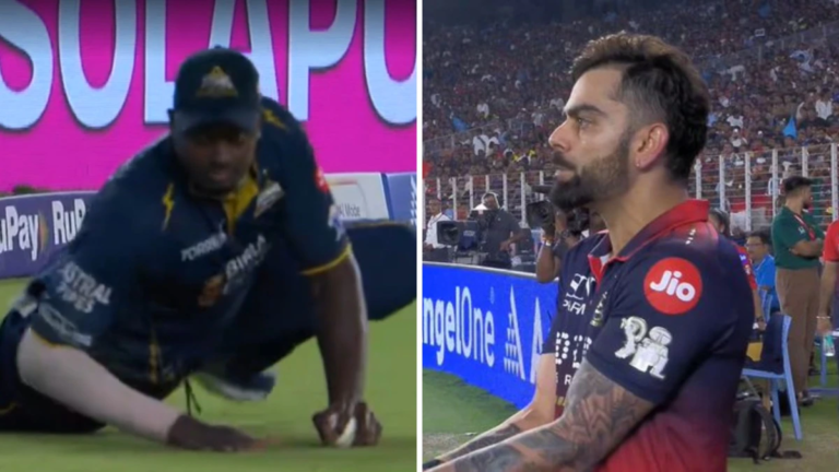 Virat Kohli attacked the umpire after catching Jason Holder to dismiss Rajat Patidar